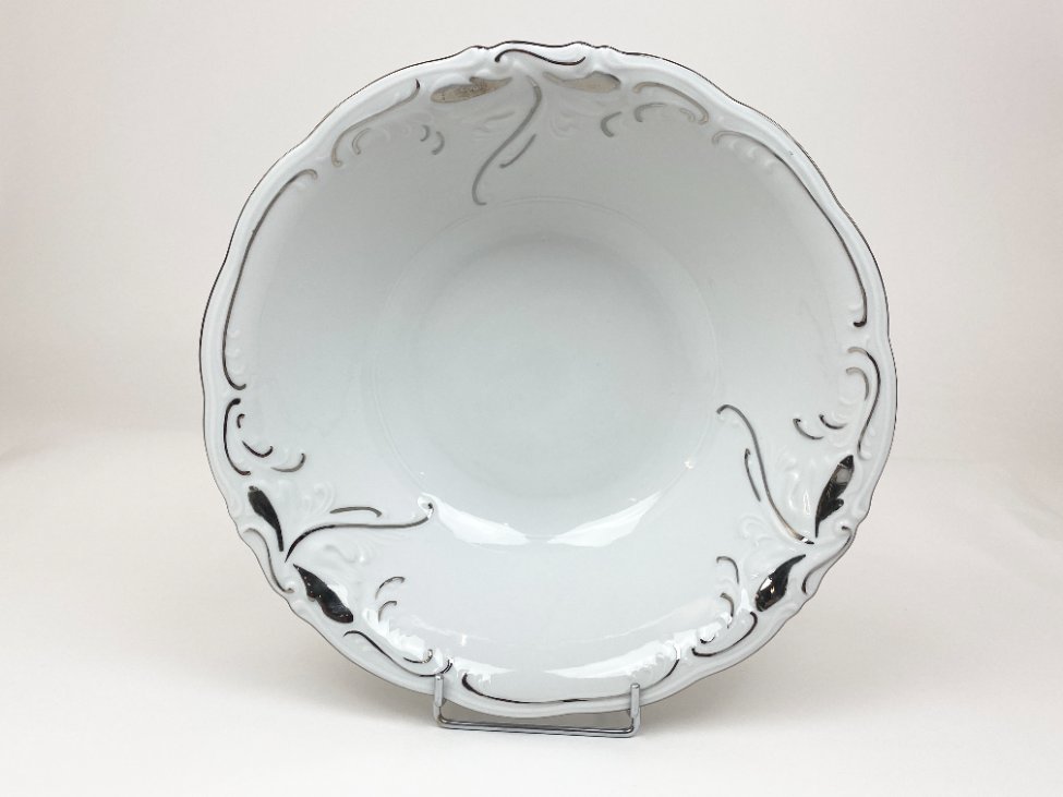 HN2148-servizu-dalys-2 Porcelianinis Wałbrzych serijos Platina serviravimo dubuo 26x26x7,5 cm