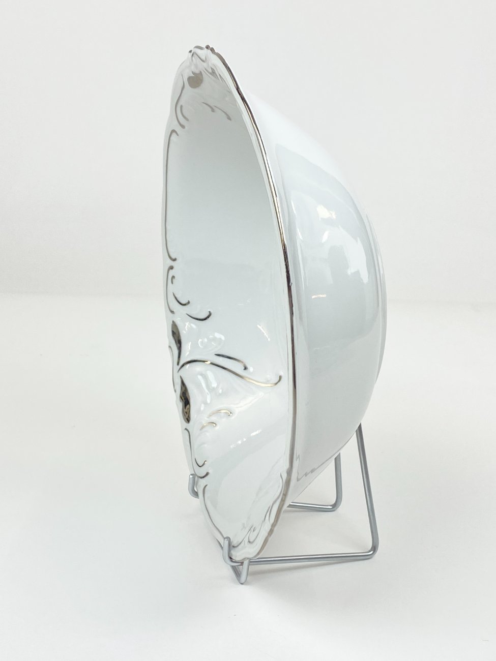 HN2148-servizu-dalys-4 Porcelianinis Wałbrzych serijos Platina serviravimo dubuo 26x26x7,5 cm