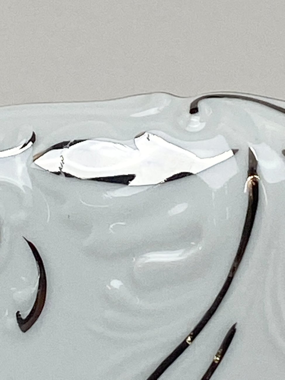 HN2148-servizu-dalys-8 Porcelianinis Wałbrzych serijos Platina serviravimo dubuo 26x26x7,5 cm