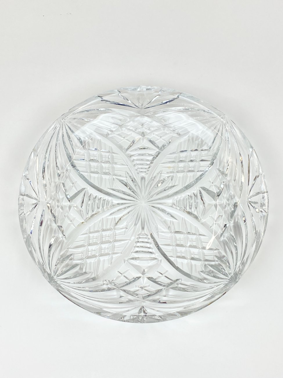 HN2150-lekstes-padeklai-2 Vintažinė apvali stiklinė serviravimo lėkštė 29x29x4,5 cm