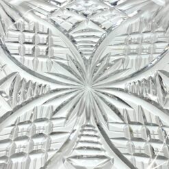 Vintažinė apvali stiklinė serviravimo lėkštė 29x29x4,5 cm