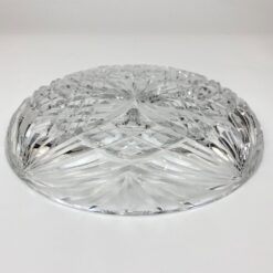 Vintažinė apvali stiklinė serviravimo lėkštė 29x29x4,5 cm