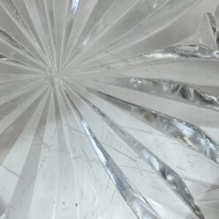 Vintažinė apvali stiklinė serviravimo lėkštė 29x29x4,5 cm