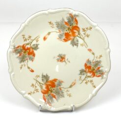 Porcelianinė Carl Tielsch lėkštė su gėlių žiedų atvaizdais 24x24x3 cm