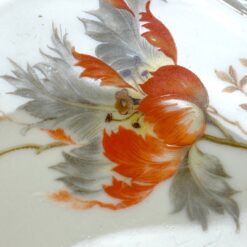 Porcelianinė Carl Tielsch lėkštė su gėlių žiedų atvaizdais 24x24x3 cm