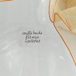 Stiklinė rankų darbo vaza su kaspinu 21x21x24 cm