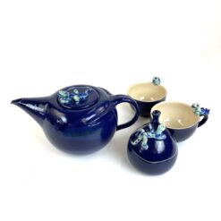 Keramikinis arbatos servizas su driežų figūrėlėmis, 2 - iems asmenims