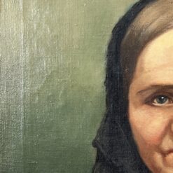 Ant drobės aliejiniais dažais tapytas moters portretas mediniame rėme 8x54x64 cm