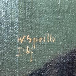 Ant drobės aliejiniais dažais tapytas moters portretas mediniame rėme 8x54x64 cm