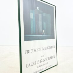 Friedrich Meckseper pasirašytas parodos plakatas metaliniame rėme su stiklu 2x61x81 cm