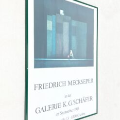 Friedrich Meckseper pasirašytas parodos plakatas metaliniame rėme su stiklu 2x61x81 cm