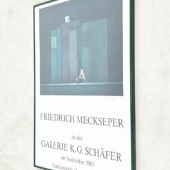 Friedrich Meckseper pasirašytas parodos plakatas metaliniame rėme su stiklu 2x61x81 cm