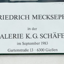 Friedrich Meckseper pasirašytas parodos plakatas metaliniame rėme su stiklu 2x61x81 cm
