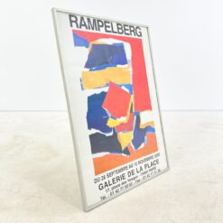 Emile Rampelberg pasirašytas parodos plakatas metaliniame rėme su stiklu 2x50,5x70,5 cm