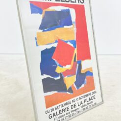 Emile Rampelberg pasirašytas parodos plakatas metaliniame rėme su stiklu 2×50,5×70,5 cm