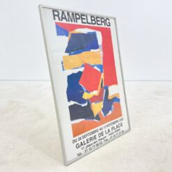 Emile Rampelberg pasirašytas parodos plakatas metaliniame rėme su stiklu 2×50,5×70,5 cm