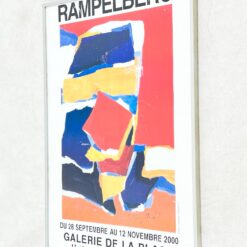 Emile Rampelberg pasirašytas parodos plakatas metaliniame rėme su stiklu 2×50,5×70,5 cm