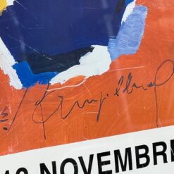 Emile Rampelberg pasirašytas parodos plakatas metaliniame rėme su stiklu 2×50,5×70,5 cm