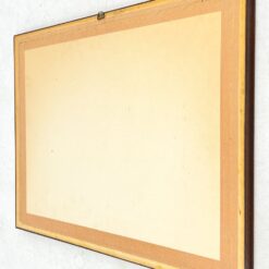 Ant popieriaus akvarele tapytas miško trobelės peizažas mediniame rėme su stiklu 2,5x61x48 cm