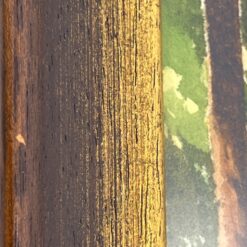 Ant popieriaus akvarele tapytas miško trobelės peizažas mediniame rėme su stiklu 2,5x61x48 cm