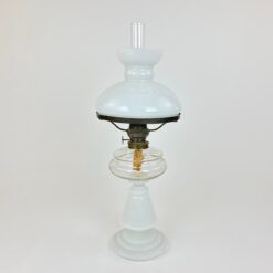 Žibalinė lempa iš stiklo ir žalvario 20,5x20,5x53 cm