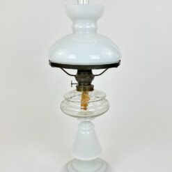 Žibalinė lempa iš stiklo ir žalvario 20,5×20,5×53 cm