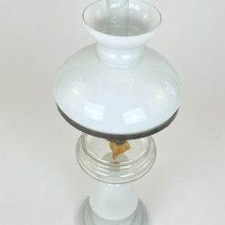 Žibalinė lempa iš stiklo ir žalvario 20,5×20,5×53 cm