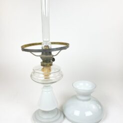 Žibalinė lempa iš stiklo ir žalvario 20,5×20,5×53 cm