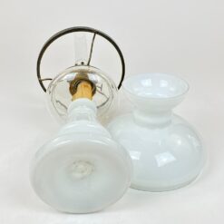 Žibalinė lempa iš stiklo ir žalvario 20,5×20,5×53 cm