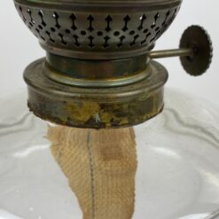 Žibalinė lempa iš stiklo ir žalvario 20,5×20,5×53 cm