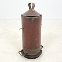 Senovinis metalinis oda aptrauktas lydymo indas 25x31x59 cm