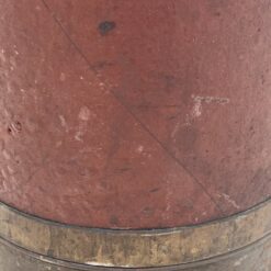 Senovinis metalinis oda aptrauktas lydymo indas 25x31x59 cm