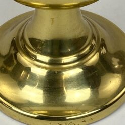 Žalvarinė žibalinė lempa stikliniu gaubtu 22x22x41 cm