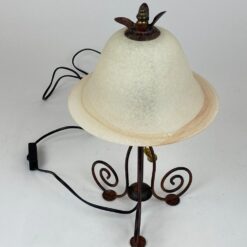 Metalinis stalinis šviestuvas stikliniu gaubtu 22x22x37,5 cm