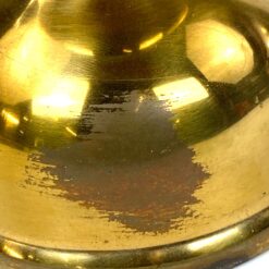 Žalvarinė žibalinė lempa su žalios spalvos stikliniu gaubtu 18x18x37,5 cm