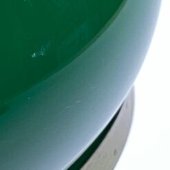 Žalvarinė žibalinė lempa su žalios spalvos stikliniu gaubtu 18x18x37,5 cm