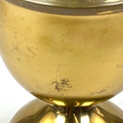 Žalvarinė žibalinė lempa su žalios spalvos stikliniu gaubtu 18x18x37,5 cm