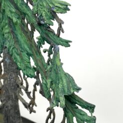 Prakartėlė su alavinėmis figūromis ant medinio pagrindo 15x32x18,5 cm