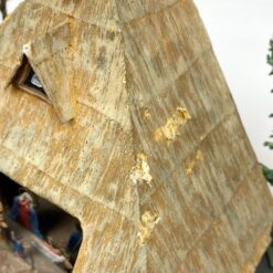 Prakartėlė su alavinėmis figūromis ant medinio pagrindo 15x32x18,5 cm