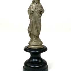 Metalinė Jėzaus Kristaus statula ant medinio postamento 5x5x15,5 cm