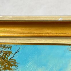 Aliejiniais dažais ant drobės tapytas rudens peizažas mediniame rėme 4x81x61 cm