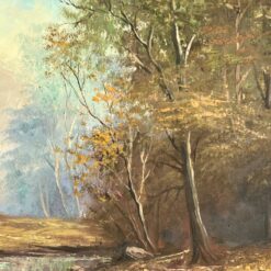 Aliejiniais dažais ant drobės tapytas rudens peizažas mediniame rėme 4x81x61 cm