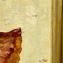 Ant kartono aliejiniais dažais tapytas gėlių puokštės natiurmortas mediniame rėme 4x92x72 cm