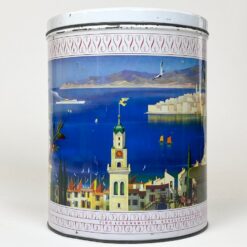 Vintažinė cilindro formos skardinė dėžė Tinocca Instant 20,5×20,5×26 cm