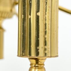 Žalvarinis penkių šakų sietynas su tekstilės gaubteliais 55x55x84 cm