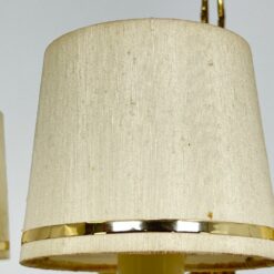 Žalvarinis penkių šakų sietynas su tekstilės gaubteliais 55x55x84 cm