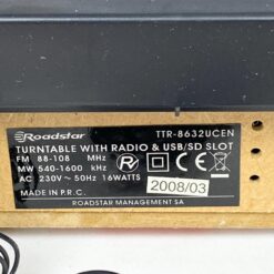 Roadstar TTR-8632UCEN patefonas su radijo ir MP3 grotuvo funkcijomis 29x32x12,5 cm
