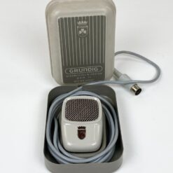 Vintažinis Grundig GDM 12 mikrofonas su originalia dėžute