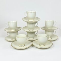 Porcelianiniai Fürstenberg puodelis 170 ml ir lėkštutė 2 vnt. komplektas