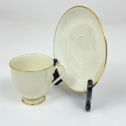 Porcelianiniai Fürstenberg puodelis 170 ml ir lėkštutė 2 vnt. komplektas